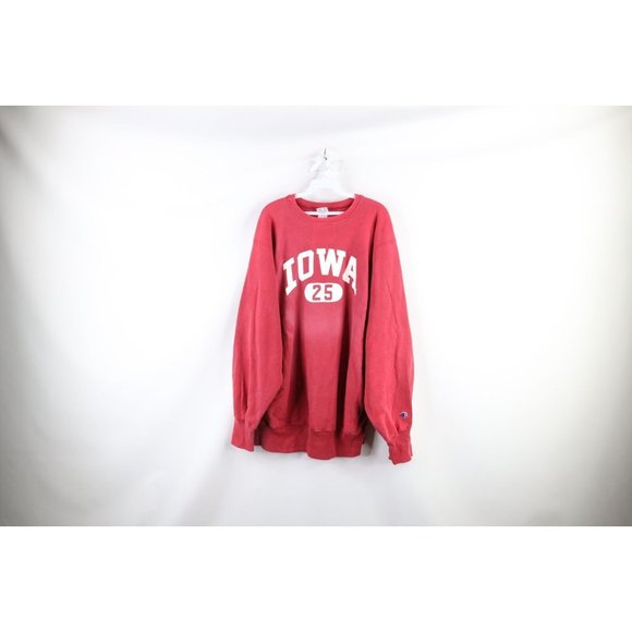 Vintage 80s Champion Reverse Weave 2XL Faded University of Iowa